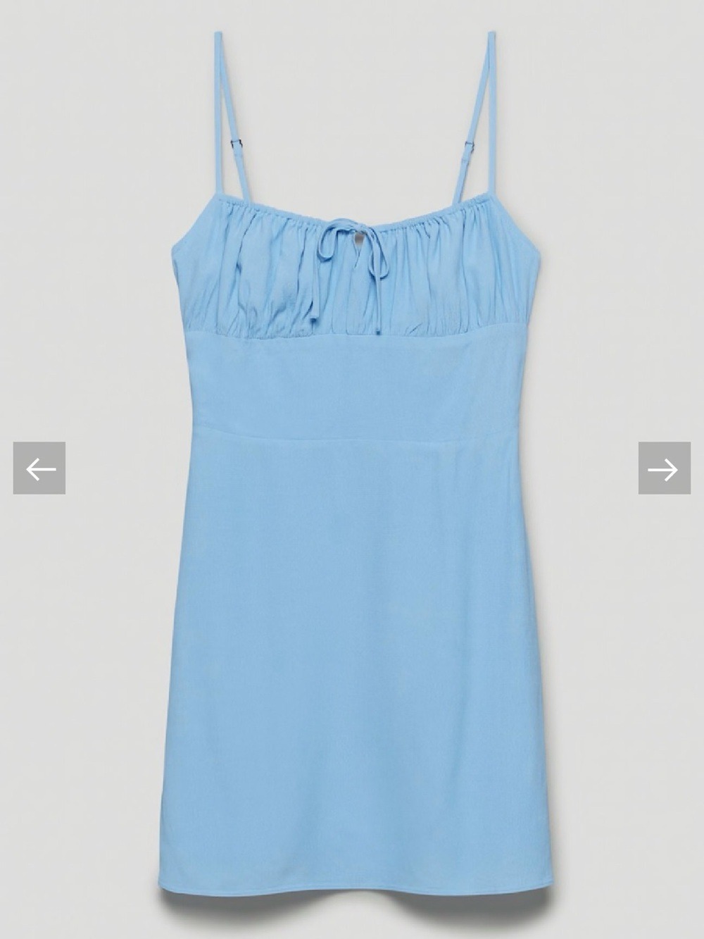 Aritzia Sunday Best Delilah blue mini dress Medium Bodice Soft Girl Babydoll - Picture 2 of 9